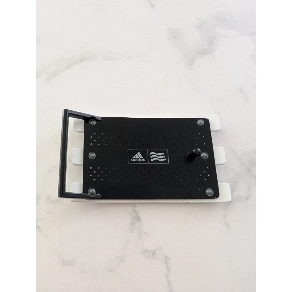 Adidas Golf Tour Belt Buckle White Black Raised 3 Stripe Plaque Mens